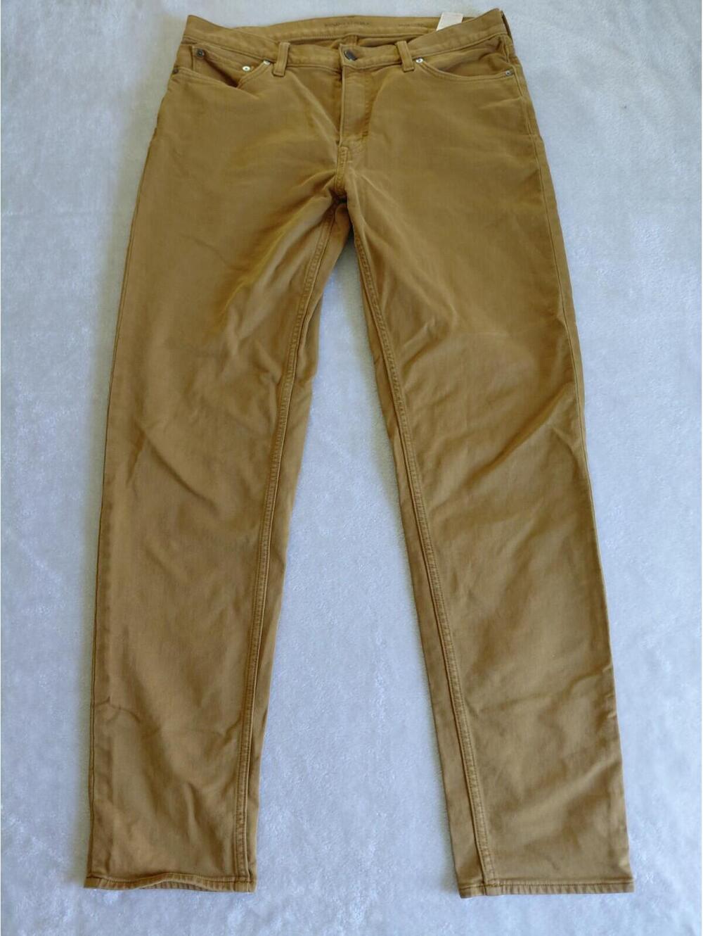Banana Republic Traveler Athletic Tapered Fit Pants Mens 34x34 Brown Khaki Chino